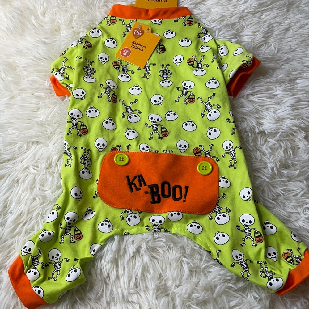 New! Pet Central Halloween Skeleton Pajama